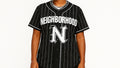 Black Pinstripe Baseball Jersey