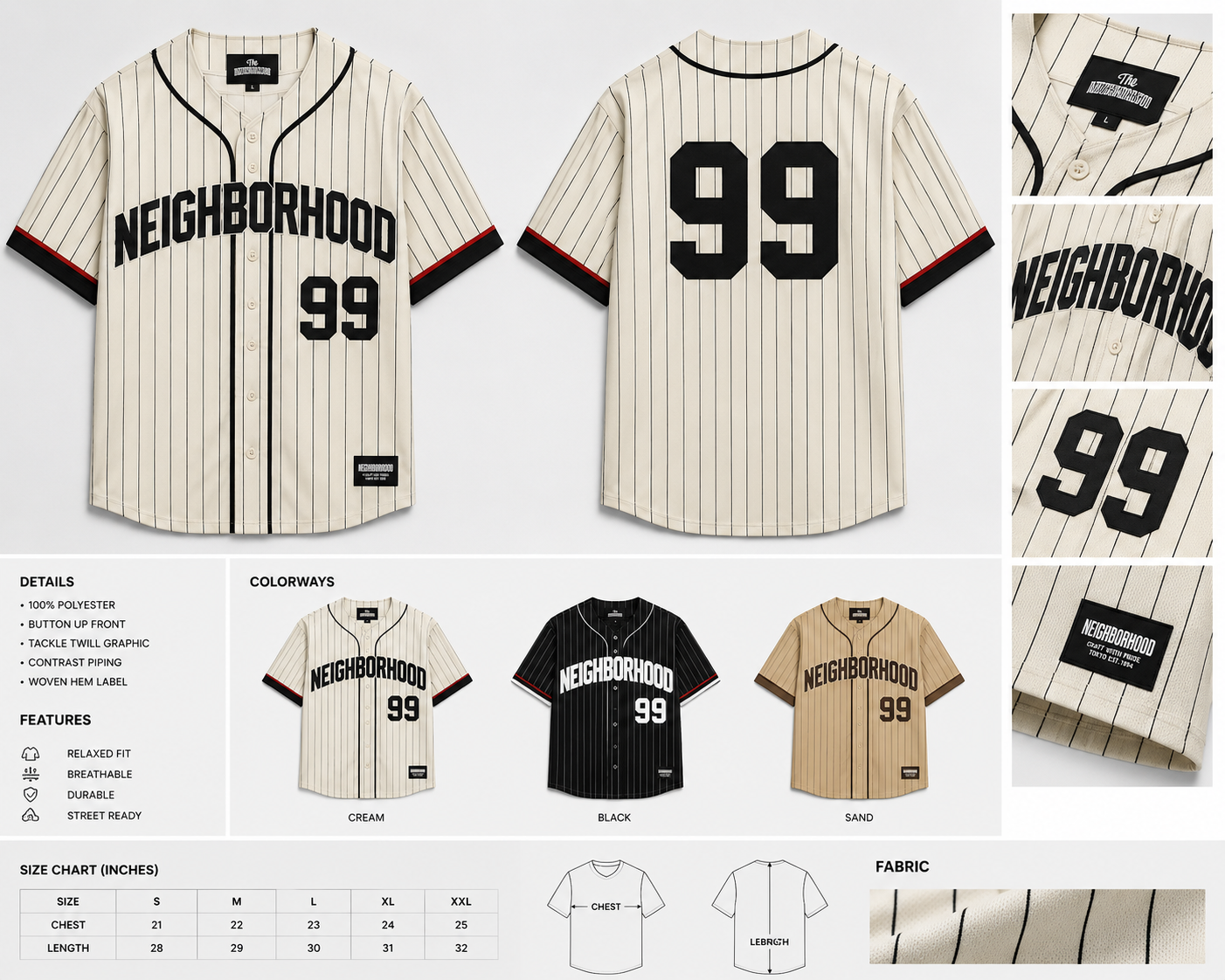 Neighborhood 99 Baseball Jersey