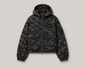 Hard-Washed Damaged Hooded Zip-Up Jacket