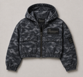 Cropped Hooded Bomber Jacket