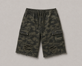 High Street Distressed Camo Cargo Shorts